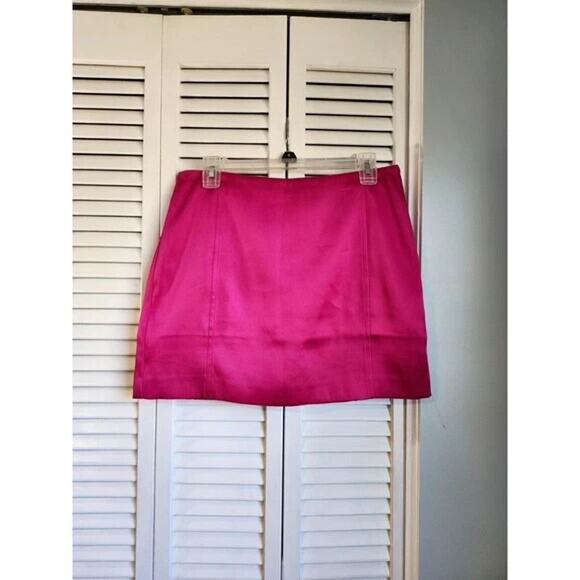 Hot Pink Satin Mini Skirt Women's Size 8 H&M NWT - Picture 9 of 9